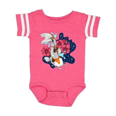 Inktastic Japanese Koi Fish Pond with Stars Gift Baby Boy or Baby Girl Bodysuit