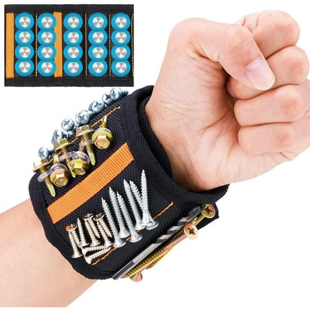 Adjustable Magnetic Bracelet with 20 Super Strong Magnets and 2 Deep Pockets Bracelet with Magnets for Screws Nails Bolts and Small Metal Parts Gift for Father Gift
Adjustable Magnetic Bracelet with 20 Super Strong Magnets and 2 Deep Pockets Bracelet with Magnets for Screws Nails Bolts and Small Metal Parts Gift for Father Gift