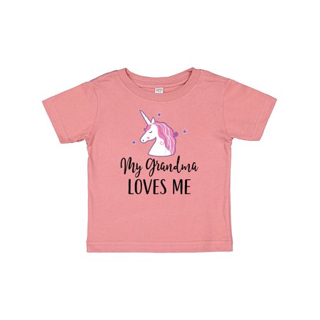 Inktastic Grandma Loves Me Unicorn Girls Gift Baby Girl T-Shirt
