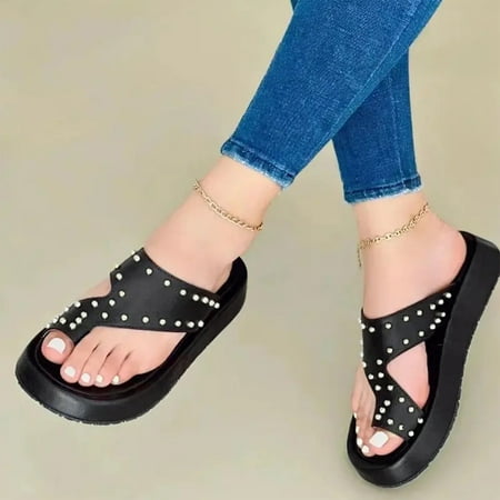 PEASKJP Women s Slides Women s New Summer Solid Platform Thick Sole Thick Heel Open Toe Sandals Dress Beach Shoes Black 6.5
PEASKJP Women s Slides Women s New Summer Solid Platform Thick Sole Thick Heel Open Toe Sandals Dress Beach Shoes Black 6.5