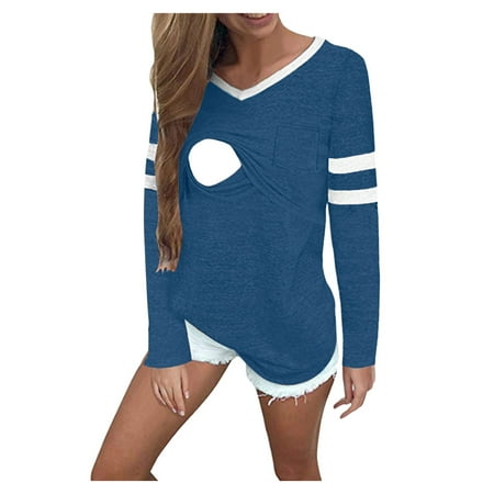 asdoklhq Maternity Clothes for Women Clearance Women Stripe Long Sleeves Solid Nursing Sweatershirt Tops Blouse
asdoklhq Maternity Clothes for Women Clearance Women Stripe Long Sleeves Solid Nursing Sweatershirt Tops Blouse