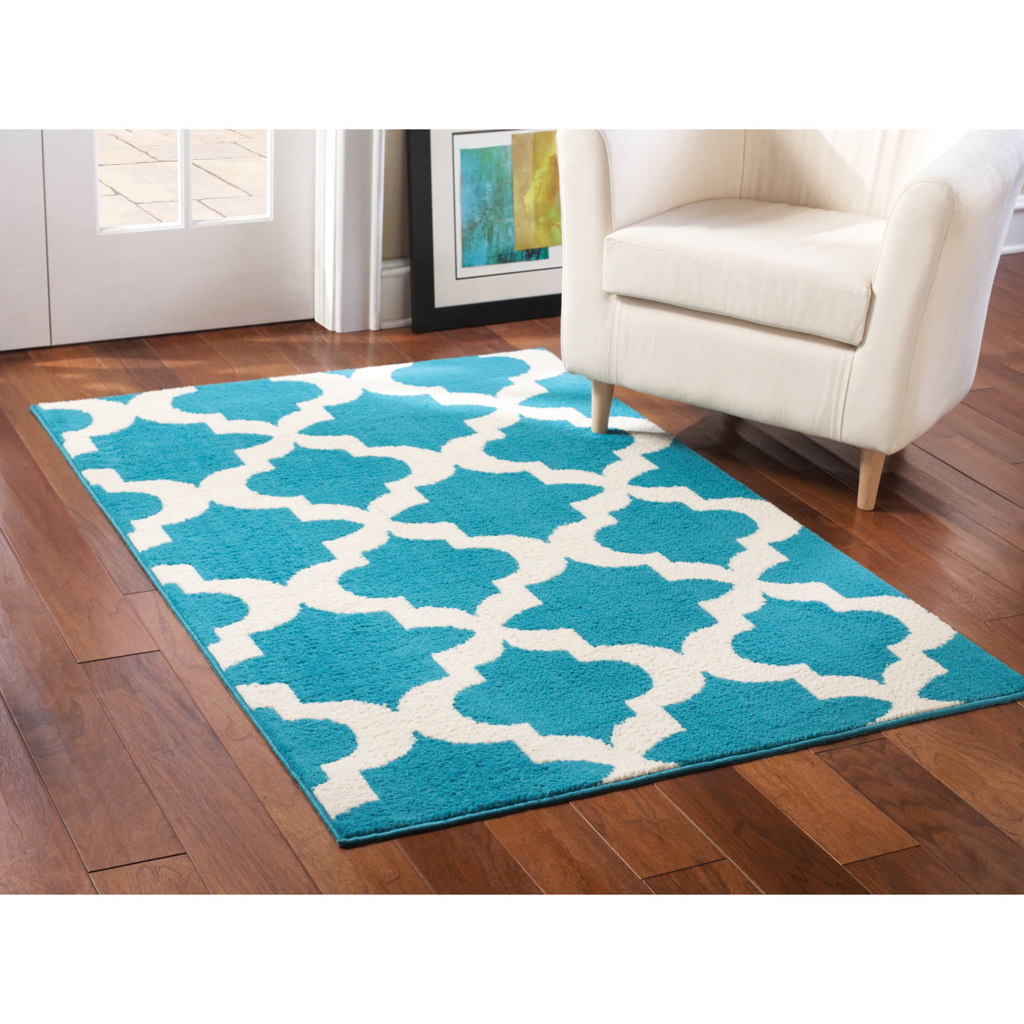 Victorian CutandLoop Patterned Olefin Area Rug