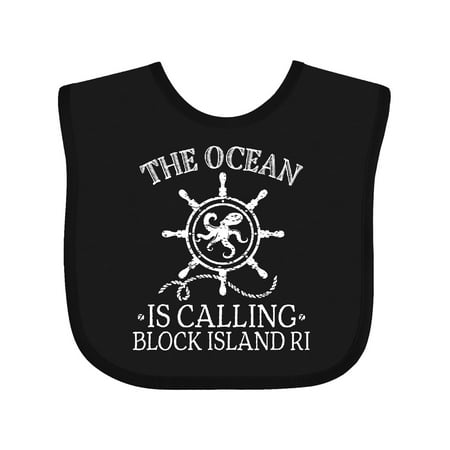 Inktastic Block Island Rhode Island Vacation Gift Baby Boy or Baby Girl Bib
