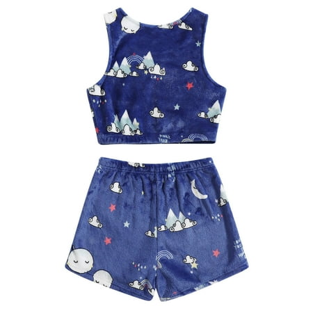 Womens Pajama Sets Women s Autumn/winter Mountain Sea Rainbow Stars Nature Print Sleeveless Vest Shorts Flannel Autumn/winter Thickened Home Wear Pajamas Set Pajama Pants Christmas Pajamas
Womens Pajama Sets Women s Autumn/winter Mountain Sea Rainbow Stars Nature Print Sleeveless Vest Shorts Flannel Autumn/winter Thickened Home Wear Pajamas Set Pajama Pants Christmas Pajamas