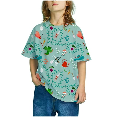Tejiojio Girls and Toddlers Soft Cotton Clearance Girls Short Sleeve Gradient Print Tops Child Crewneck Summer Casual Loose Tshirt
Tejiojio Girls and Toddlers Soft Cotton Clearance Girls Short Sleeve Gradient Print Tops Child Crewneck Summer Casual Loose Tshirt