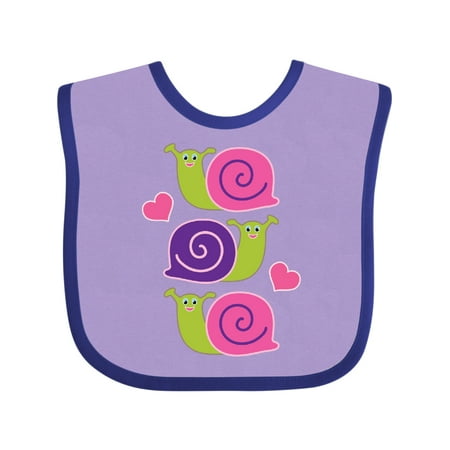 Inktastic Snail Lover Girl Garden Snails Gift Baby Girl Bib