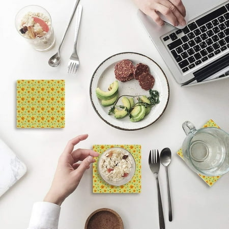 ZHANZZK Sunflower Set of 8 Coaster for Drinks Absorbent Ceramic Stone Coasters Cup Mat with Cork Base for Home Kitchen Room Coffee Table Bar Decor
ZHANZZK Sunflower Set of 8 Coaster for Drinks Absorbent Ceramic Stone Coasters Cup Mat with Cork Base for Home Kitchen Room Coffee Table Bar Decor