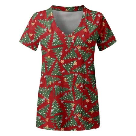 TAIAOJING Women Scrubs Top Workwear Plus Size Top V Neck Short Sleeved Pockets Printed T Shirt Casual Blouses T Shirts
TAIAOJING Women Scrubs Top Workwear Plus Size Top V Neck Short Sleeved Pockets Printed T Shirt Casual Blouses T Shirts