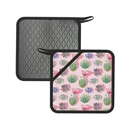 2PCS Pot Holders for Kitchen - Heat Resistant Silicone Pot Holders with Hanging Loop Cactus Succulents blooming Non Slip Oven Hot Pads Potholders for Decor Baking Cooking Kitchen
2PCS Pot Holders for Kitchen - Heat Resistant Silicone Pot Holders with Hanging Loop Cactus Succulents blooming Non Slip Oven Hot Pads Potholders for Decor Baking Cooking Kitchen