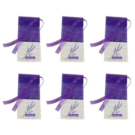 6pcs Empty Sachets Bag Flower Printing Fragrance Lavender Sachet Bag Purse