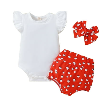 Little Girlss Party Dailywear Sets Strawberry Printed O-Neck Ruffle Sleeve Romper Bodysuits Shorts Headbands Outfits Dailywears Comfortable Loose Fittness Sets
Little Girlss Party Dailywear Sets Strawberry Printed O-Neck Ruffle Sleeve Romper Bodysuits Shorts Headbands Outfits Dailywears Comfortable Loose Fittness Sets