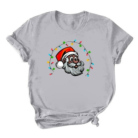 Tank Top for Women Nursing Tops Women s Casual Round Neck Short-sleeved Christmas Tree Printed T-shirt Top Tank Tops Shirts for Women Summer Savings Womens Blouses and Tops Dressy Gray L
Tank Top for Women Nursing Tops Women s Casual Round Neck Short-sleeved Christmas Tree Printed T-shirt Top Tank Tops Shirts for Women Summer Savings Womens Blouses and Tops Dressy Gray L