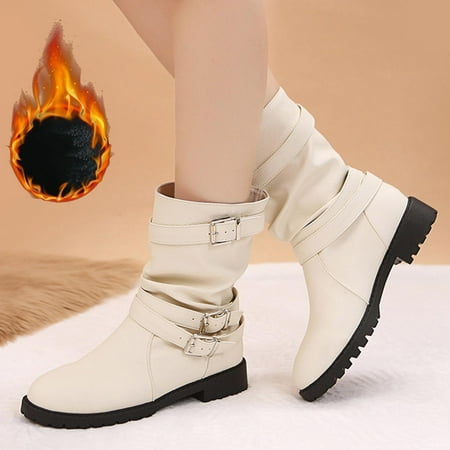 Zunfeo Women Winter Boots- Winter Boots for Shoes Low-Heel Comfortable Outdoor Non-Slip Outdoor Mid-Calf Boots White 6.5
Zunfeo Women Winter Boots- Winter Boots for Shoes Low-Heel Comfortable Outdoor Non-Slip Outdoor Mid-Calf Boots White 6.5