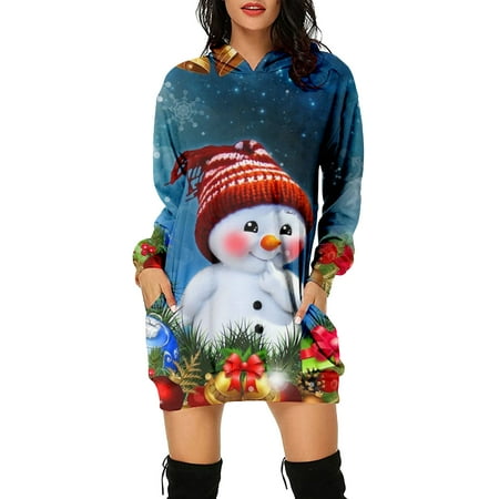 jsaierl Womens Sweatshirt Dress Christmas Long Sleeve Winter Dresses Holiday Graphic Hoodies Shirt Dress Casual Hide Belly Dress Christmas Gift for Women
jsaierl Womens Sweatshirt Dress Christmas Long Sleeve Winter Dresses Holiday Graphic Hoodies Shirt Dress Casual Hide Belly Dress Christmas Gift for Women