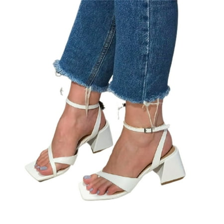 Square Peep Toe Slingback Ladies High Heels Sandals Vintage Style Casual Shoes Summer Beach Supply 38 White
Square Peep Toe Slingback Ladies High Heels Sandals Vintage Style Casual Shoes Summer Beach Supply 38 White