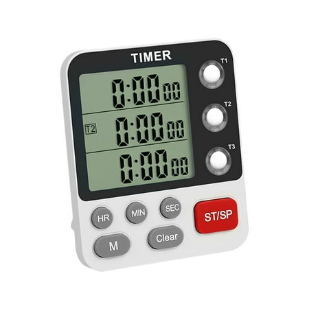Sukalun 3 Channels Kitchen Timer - Digital Magnetic Egg Timer 3 in 1 Countdown Timer Clock Stopwatch Adjustable Volume Cooking Timer for for Cooking Baking Gym Study
Sukalun 3 Channels Kitchen Timer - Digital Magnetic Egg Timer 3 in 1 Countdown Timer Clock Stopwatch Adjustable Volume Cooking Timer for for Cooking Baking Gym Study
