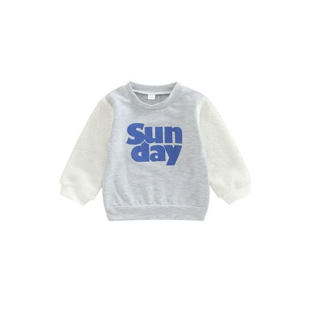 Sunisery Toddler Baby Boys Girls Sweatshirt Casual Letter Printed Patchwork Long Sleeve Pullovers Tops Streetwear Gray 12-18 Months
Sunisery Toddler Baby Boys Girls Sweatshirt Casual Letter Printed Patchwork Long Sleeve Pullovers Tops Streetwear Gray 12-18 Months