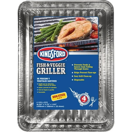 1PK Kingsford Non-Stick Aluminum 11.75 In. W. x 16 In. L. Fish & Veggie Griller Pan (4-Pack)
1PK Kingsford Non-Stick Aluminum 11.75 In. W. x 16 In. L. Fish & Veggie Griller Pan (4-Pack)