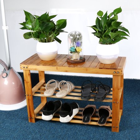 Fashionable Bamboo Stool Shoe Cabinet Shoe Rack Garden Foot Stool Storage Stool Simple Style