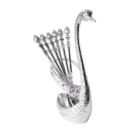 Coffee Spoon Fruit Fork Stainless Steel Bar Dessert Spoon With Swan Rack Household Tableware
Coffee Spoon Fruit Fork Stainless Steel Bar Dessert Spoon With Swan Rack Household Tableware