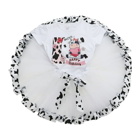 Kids Girls Outfit Short Sleeve Cartoon Prints T Shirt Tops Tulle Skirts 2PCS Outfits Performance Patchwork Colour Clothes Set For Girls
Kids Girls Outfit Short Sleeve Cartoon Prints T Shirt Tops Tulle Skirts 2PCS Outfits Performance Patchwork Colour Clothes Set For Girls