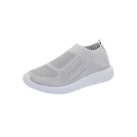 Lacyhop Women s Breathable Knit Mesh Sneakers Running Gym Traniers Slip On Sport Shoes