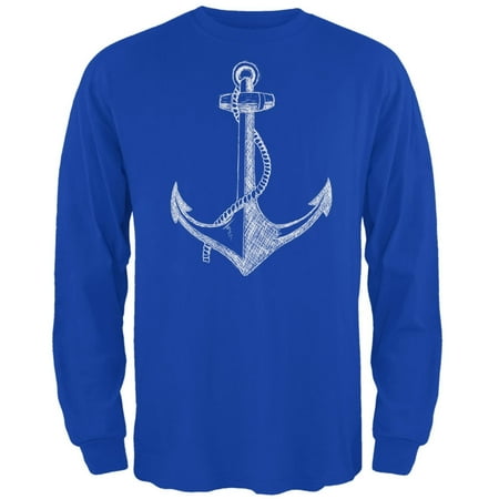 Summer Anchor Royal Adult Long Sleeve T-Shirt