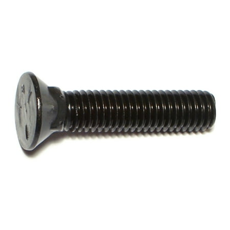 7/16 -14 x 2 Plain Grade 5 Steel Coarse Thread Flat Head Plow Bolts PBS5-146