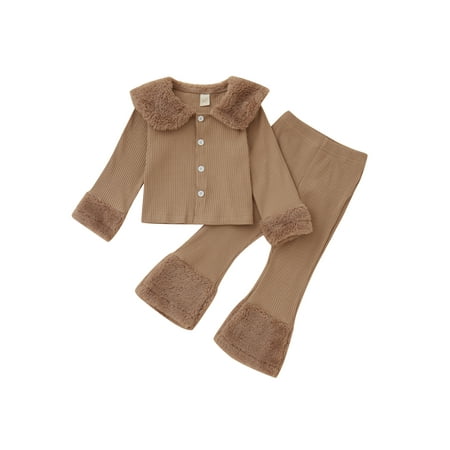 Afunbaby Toddler Little Girl Trousers Suit Plush Stitching Rib Knit Christmas Outfits Lapel Jacket Stretch Pants Sets
Afunbaby Toddler Little Girl Trousers Suit Plush Stitching Rib Knit Christmas Outfits Lapel Jacket Stretch Pants Sets
