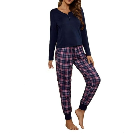 Tartan Button Front Pant Sets V neck Long Sleeve Sleepwear Casual Women s Pajama Sets
Tartan Button Front Pant Sets V neck Long Sleeve Sleepwear Casual Women s Pajama Sets