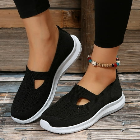 Aayomet Platform Sneakers Ladies Fashion Solid Color Breathable Knitted Mesh Flat Bottomed Casual Sports Shoes Black 9
Aayomet Platform Sneakers Ladies Fashion Solid Color Breathable Knitted Mesh Flat Bottomed Casual Sports Shoes Black 9