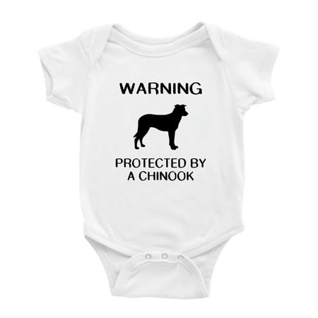 Warning: Protected by A Chinook Dog Funny Baby Rompers Infant Clothes (White 18-24 Months)
Warning: Protected by A Chinook Dog Funny Baby Rompers Infant Clothes (White 18-24 Months)
