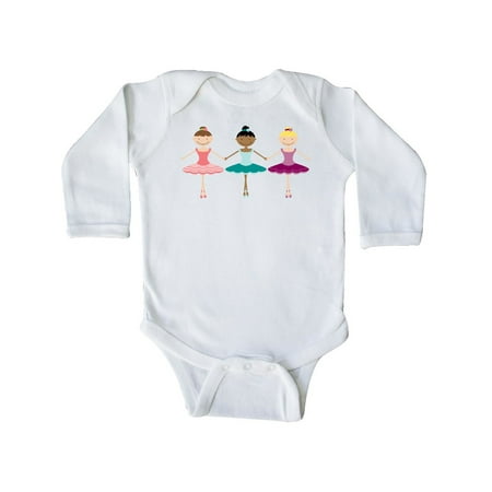 Inktastic Little Ballerina Trio Gift Baby Girl Long Sleeve Bodysuit