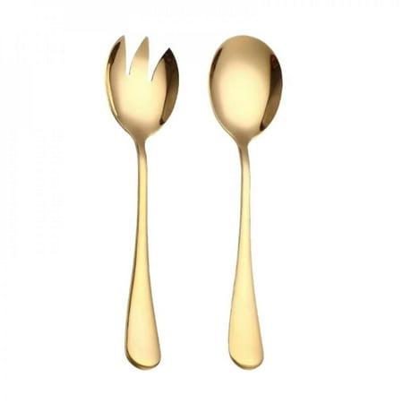 Clearance 2Pcs/set Golden Salad Spoon fork Salad Spoon Stainless Steel Cutlery Set Spoon Set Colorful Western fork for kitchen and Dining
Clearance 2Pcs/set Golden Salad Spoon fork Salad Spoon Stainless Steel Cutlery Set Spoon Set Colorful Western fork for kitchen and Dining