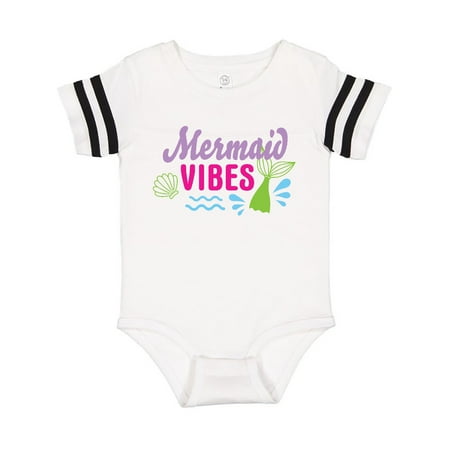 Inktastic Mermaid Vibes with Tail and Seashell Gift Baby Girl Bodysuit