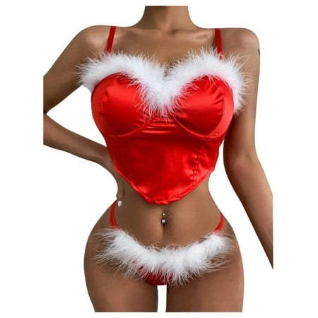 ZMHEGW Women Underwear Christmas Festival Red Hollow Lingerie Thong Set Nightdress Intimate Apparel For Womens
ZMHEGW Women Underwear Christmas Festival Red Hollow Lingerie Thong Set Nightdress Intimate Apparel For Womens