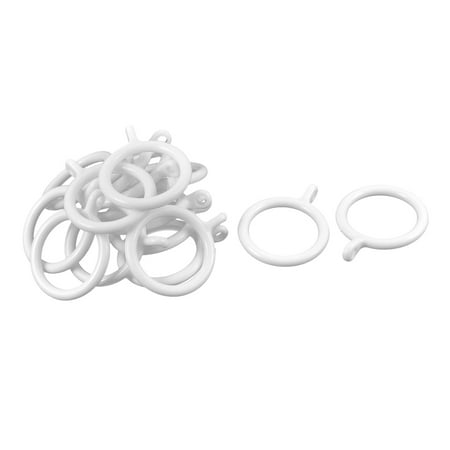 Household Bedroom Plastic Round Design Drapery Curtain Rings Hooks