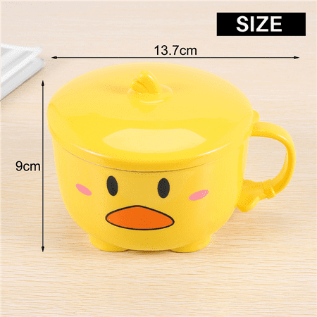 Duck Ramen Noodles Bowl with Lid Cute Stainless Steel Kitchen Fruit Instant Rice Soup Double-Layer Bowl Tableware 2
Duck Ramen Noodles Bowl with Lid Cute Stainless Steel Kitchen Fruit Instant Rice Soup Double-Layer Bowl Tableware 2