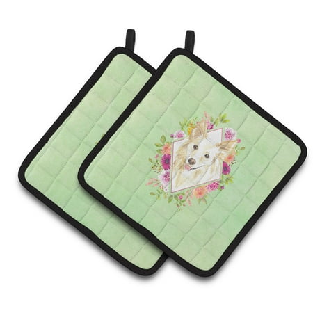 Carolines Treasures CK4361PTHD White Collie Green Flowers Pair of Pot Holders 7.5HX7.5W multicolor
Carolines Treasures CK4361PTHD White Collie Green Flowers Pair of Pot Holders 7.5HX7.5W multicolor