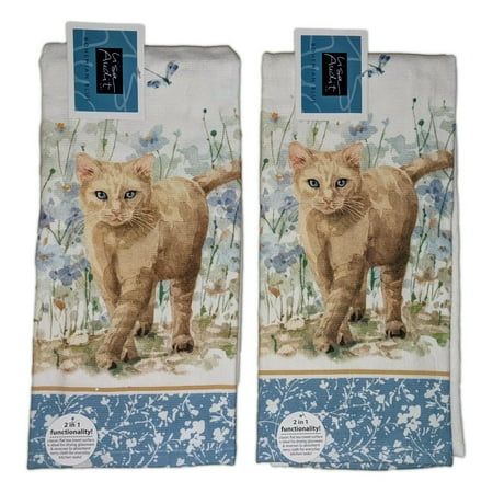 Set of 2 Bohemian Blue CAT & FLOWERS Terry Kitchen Towels by Kay Dee Designs
Set of 2 Bohemian Blue CAT & FLOWERS Terry Kitchen Towels by Kay Dee Designs