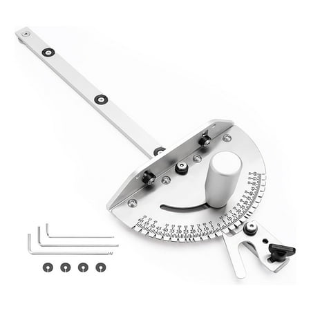Precision Miter Gauge Aluminum Table Saw 60°Angled Ends Table Saw Accessories Suit for Saw