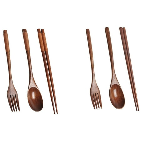 2 Set Wooden Flatware Set Wooden Portable Set Spoon Fork Chopsticks Tableware Dinnerware A & B
2 Set Wooden Flatware Set Wooden Portable Set Spoon Fork Chopsticks Tableware Dinnerware A & B