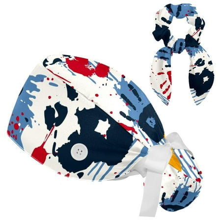 Working Cap with Buttons and Sweatband Scrub Hat Bouffant Caps with Scrunchie Abstract Palm Tie Back Hats
Working Cap with Buttons and Sweatband Scrub Hat Bouffant Caps with Scrunchie Abstract Palm Tie Back Hats