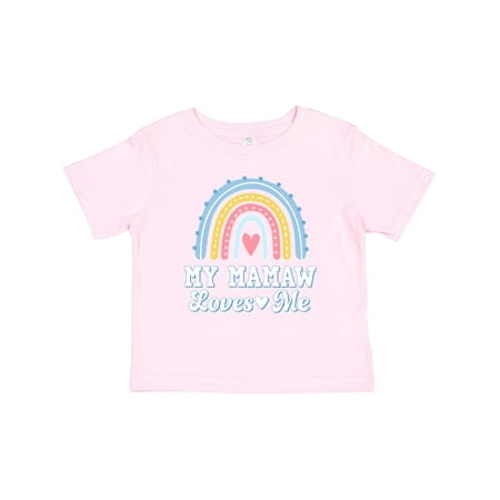 Inktastic My Mamaw Loves Me Girls Retro Rainbow Gift Baby Girl T-Shirt