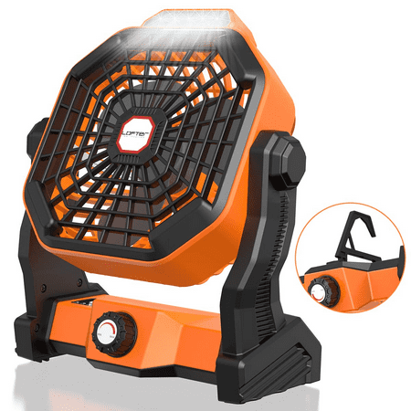 Portable Camping Fan with LED Light Rechargeable Outdoor Tent Fans-Multi Speed/3 Brightness/Hanging Hook/Rotatable Head Battery Operated Fan for Camping/Trip/Tent/BBQ
Portable Camping Fan with LED Light Rechargeable Outdoor Tent Fans-Multi Speed/3 Brightness/Hanging Hook/Rotatable Head Battery Operated Fan for Camping/Trip/Tent/BBQ