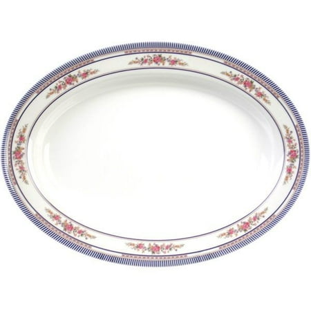 Thunder Group 2112AR Rose Melamine Deep Oval Platter 12