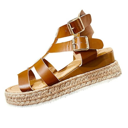 Sentuca Women s Platform Sandals Casual Shoes Ankle Buckle Strap Open Toe Summer Sandals
Sentuca Women s Platform Sandals Casual Shoes Ankle Buckle Strap Open Toe Summer Sandals