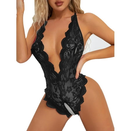 Vitmona Women s Sleepwear Sexy Back Open Crotch Lace Bow One Piece Jumpsuit Lingerie Babydoll
Vitmona Women s Sleepwear Sexy Back Open Crotch Lace Bow One Piece Jumpsuit Lingerie Babydoll