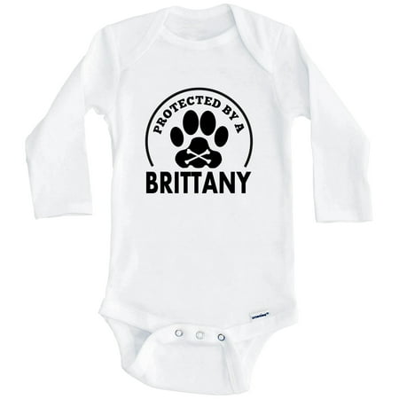 Protected By A Brittany Funny One Piece Baby Bodysuit (Long Sleeve) 6-9 Months White
Protected By A Brittany Funny One Piece Baby Bodysuit (Long Sleeve) 6-9 Months White
