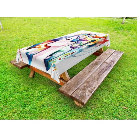 Art Outdoor Tablecloth Lovely Grunge Inspired Young Woman with Rainbow Colored Hair Abstract Watercolor Art Decorative Washable Fabric Picnic Tablecloth 58 X 120 Inches Multicolor by Ambesonne
Art Outdoor Tablecloth Lovely Grunge Inspired Young Woman with Rainbow Colored Hair Abstract Watercolor Art Decorative Washable Fabric Picnic Tablecloth 58 X 120 Inches Multicolor by Ambesonne